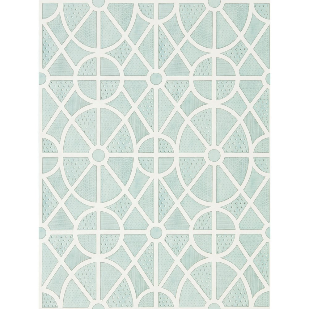 Garden Plan Wallpaper 216317 by Sanderson in Wedgwood Blue